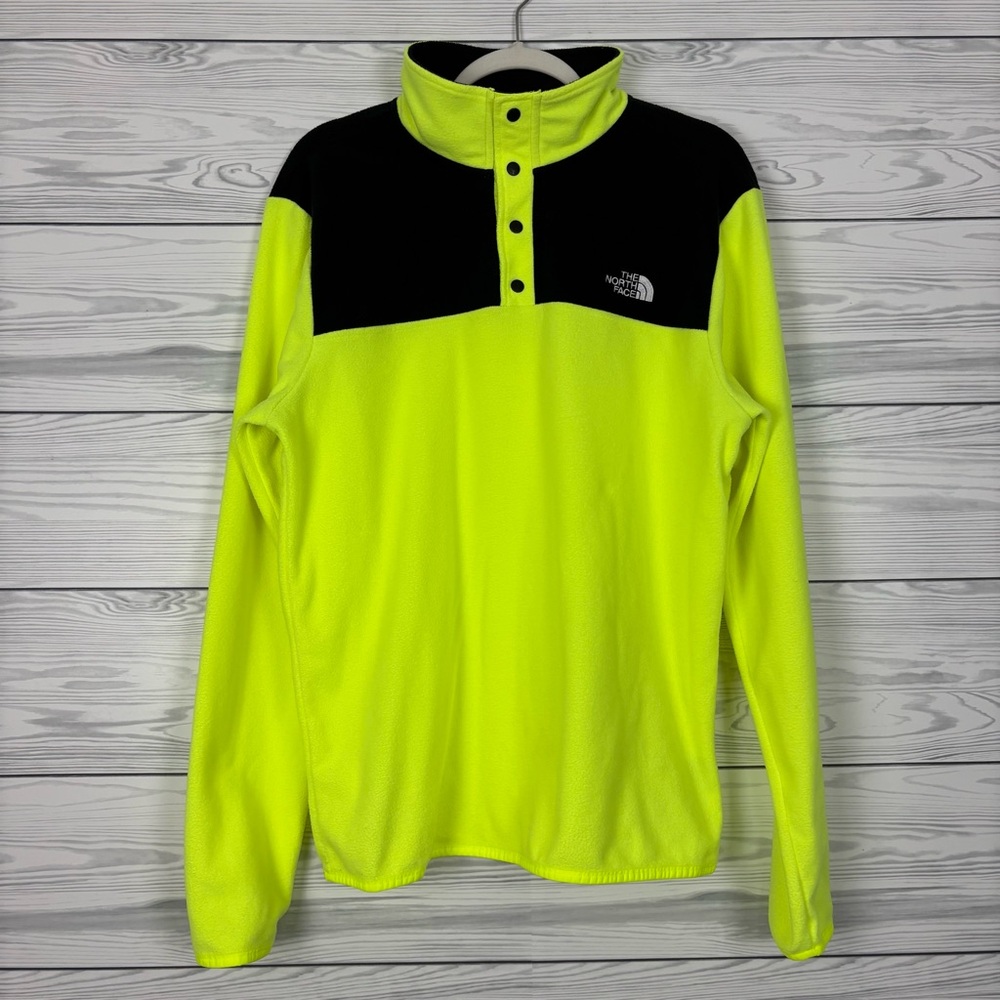 The North Face Men’s Neon Lime Green Fleece Pullover Size Medium